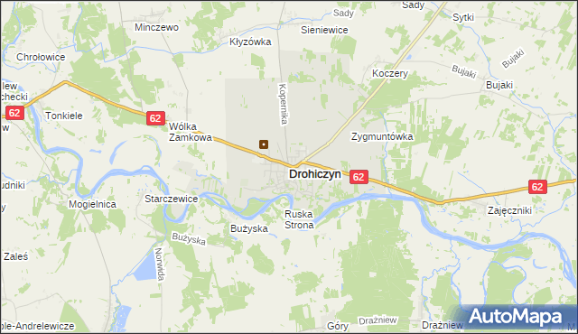 mapa Drohiczyn, Drohiczyn na mapie Targeo