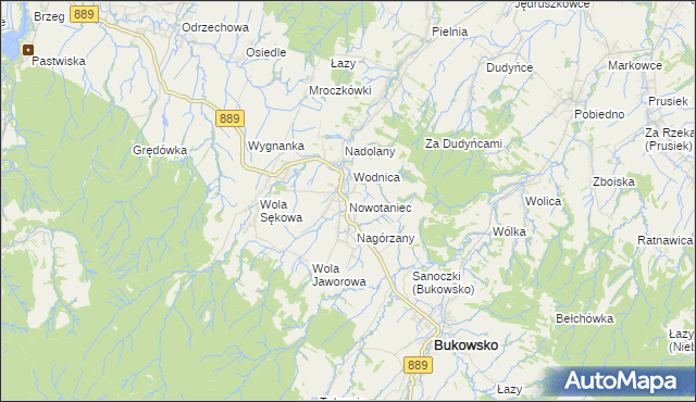 mapa Nowotaniec, Nowotaniec na mapie Targeo