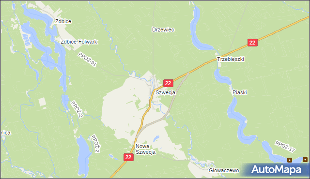 mapa Szwecja, Szwecja na mapie Targeo
