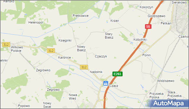 mapa Czaczyk, Czaczyk na mapie Targeo