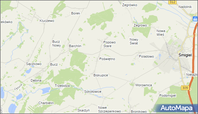 mapa Poświętno, Poświętno na mapie Targeo