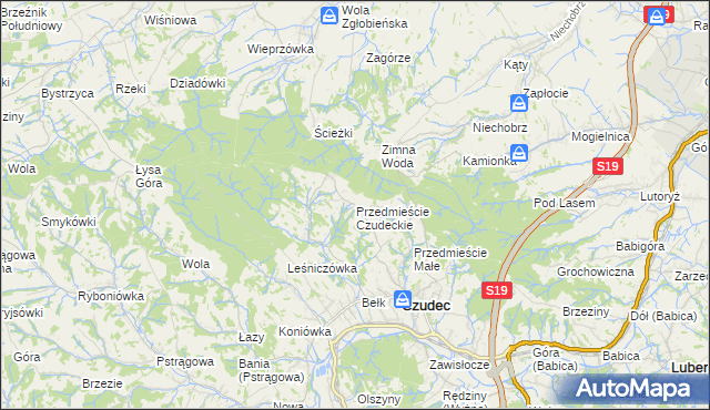 mapa Przedmieście Czudeckie, Przedmieście Czudeckie na mapie Targeo