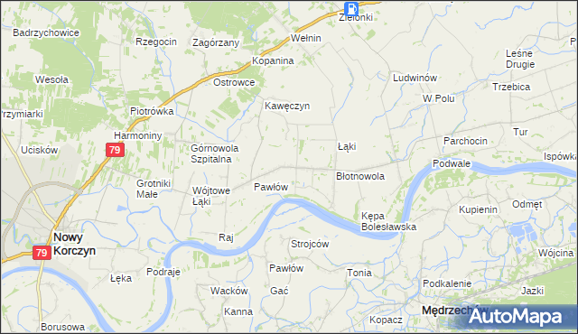 mapa Brzostków, Brzostków na mapie Targeo