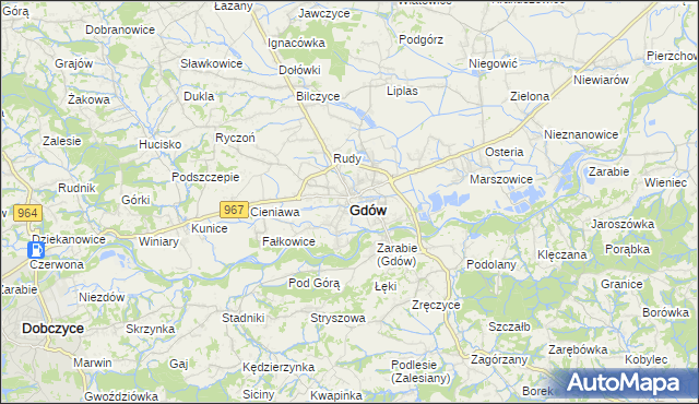 mapa Gdów, Gdów na mapie Targeo