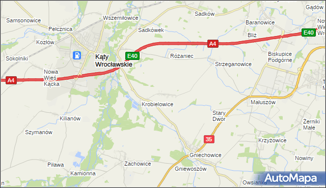 mapa Wojtkowice, Wojtkowice na mapie Targeo