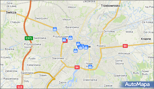 mapa Rzeszów, Rzeszów na mapie Targeo
