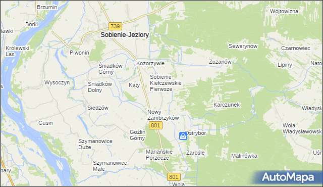 mapa Stary Zambrzyków, Stary Zambrzyków na mapie Targeo