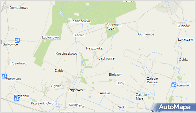 mapa Babkowice, Babkowice na mapie Targeo