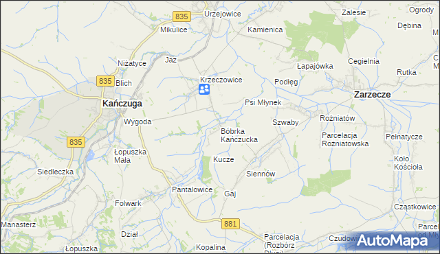 mapa Bóbrka Kańczucka, Bóbrka Kańczucka na mapie Targeo