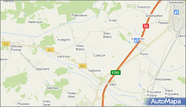 mapa Czaczyk, Czaczyk na mapie Targeo