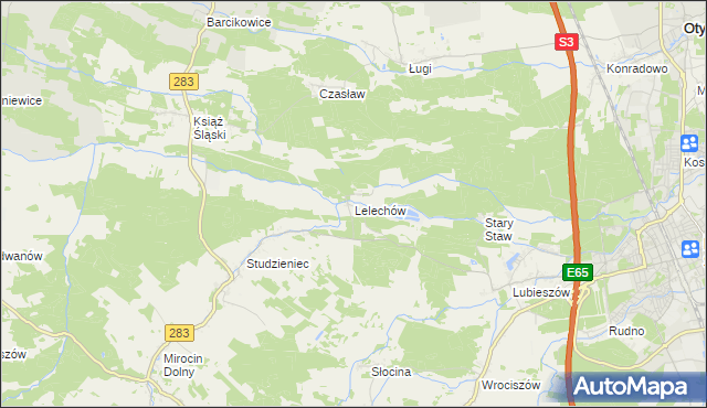 mapa Lelechów, Lelechów na mapie Targeo