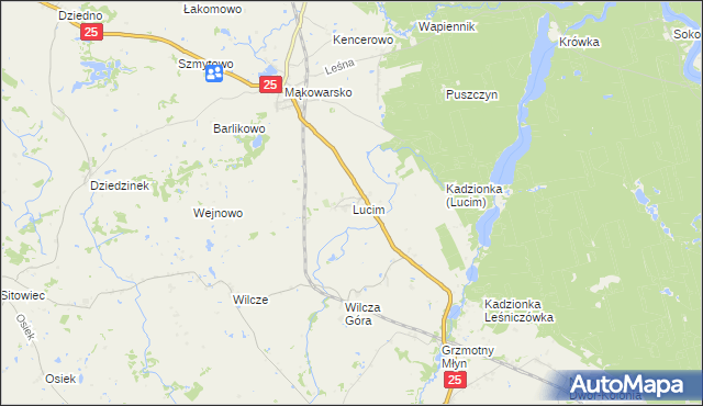 mapa Lucim, Lucim na mapie Targeo