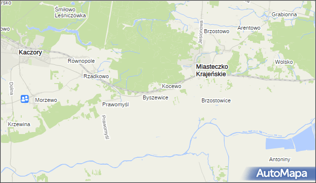 mapa Miasteczko-Huby, Miasteczko-Huby na mapie Targeo