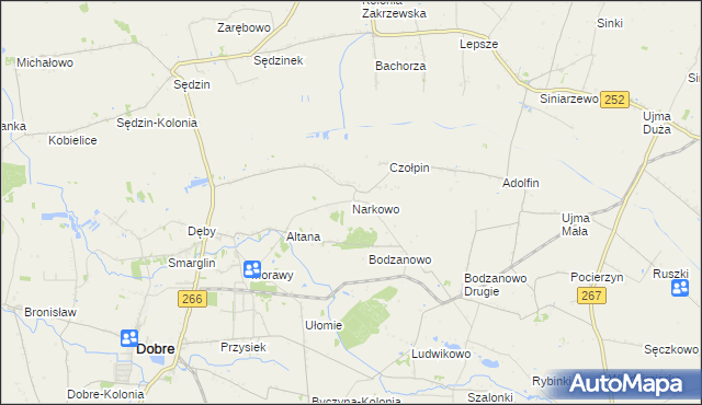 mapa Narkowo, Narkowo na mapie Targeo