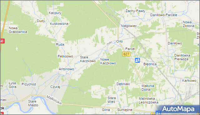 mapa Nowe Kaczkowo, Nowe Kaczkowo na mapie Targeo
