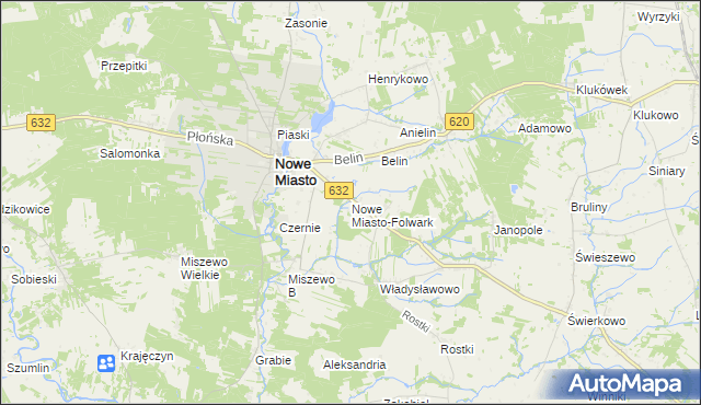 mapa Nowe Miasto-Folwark, Nowe Miasto-Folwark na mapie Targeo