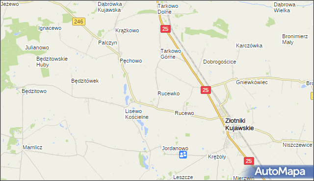 mapa Rucewko, Rucewko na mapie Targeo