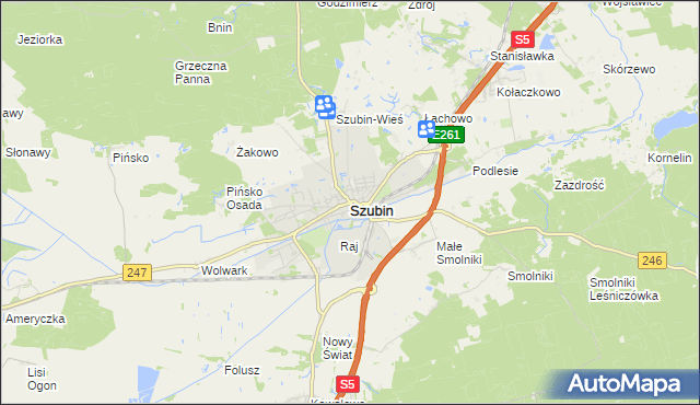 mapa Szubin, Szubin na mapie Targeo