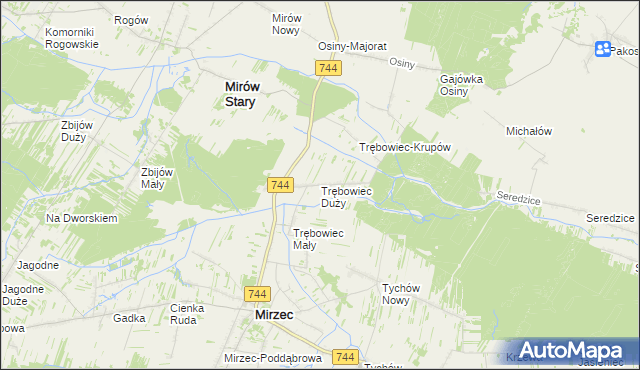 mapa Trębowiec Duży, Trębowiec Duży na mapie Targeo