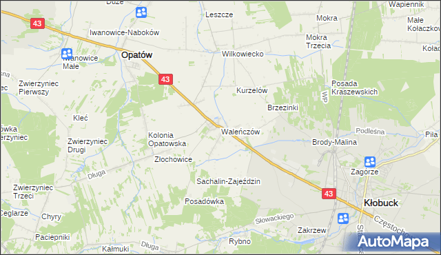 mapa Waleńczów, Waleńczów na mapie Targeo