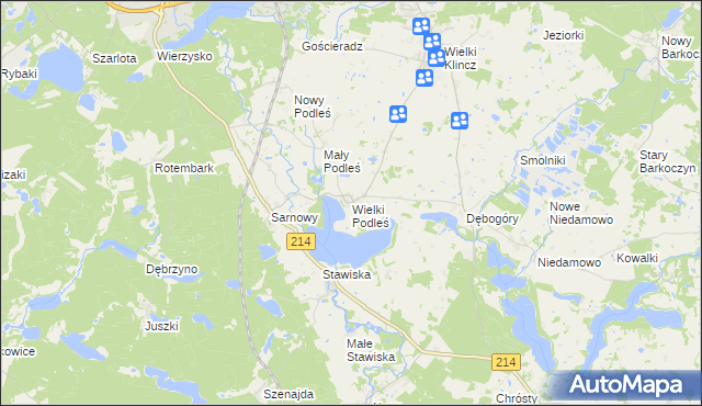 mapa Wielki Podleś, Wielki Podleś na mapie Targeo