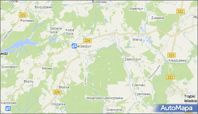 mapa Zaskoczyn Osada, Zaskoczyn Osada na mapie Targeo