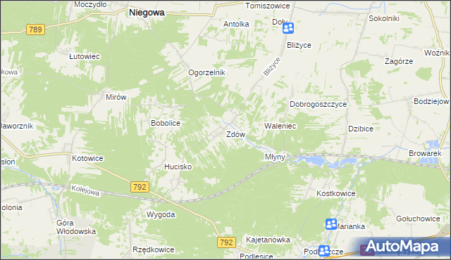 mapa Zdów, Zdów na mapie Targeo