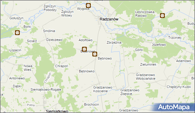 mapa Bębnowo, Bębnowo na mapie Targeo