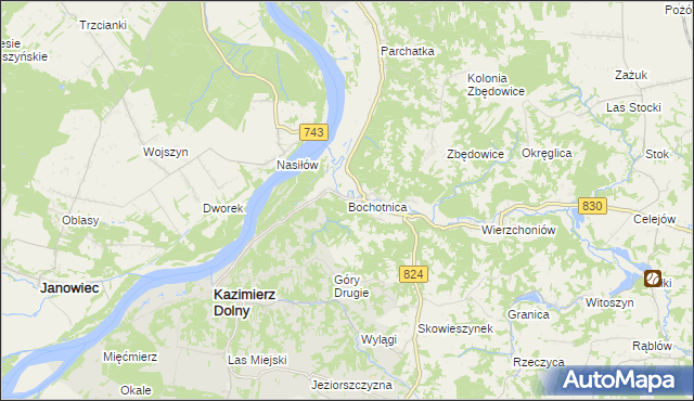 mapa Bochotnica, Bochotnica na mapie Targeo