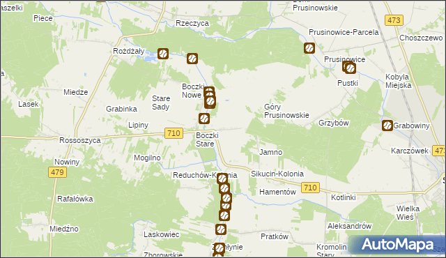 mapa Boczki-Parcela, Boczki-Parcela na mapie Targeo