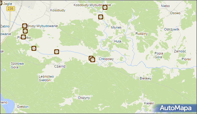 mapa Chłopowy, Chłopowy na mapie Targeo