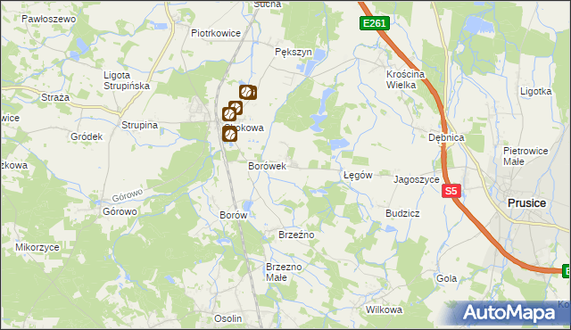 mapa Chodlewko, Chodlewko na mapie Targeo