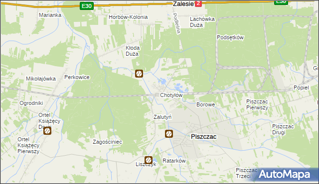 mapa Chotyłów, Chotyłów na mapie Targeo