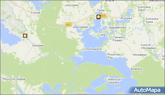 mapa Cimochowizna, Cimochowizna na mapie Targeo