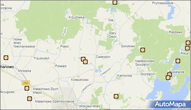 mapa Ćwierdzin, Ćwierdzin na mapie Targeo