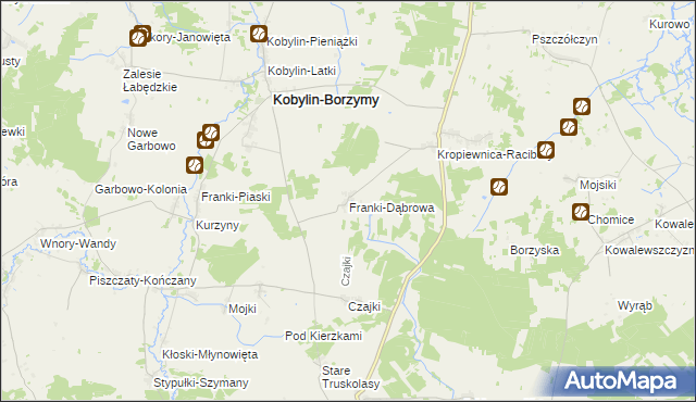 mapa Franki-Dąbrowa, Franki-Dąbrowa na mapie Targeo