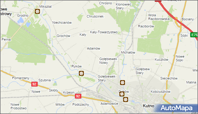mapa Gołębiewek Nowy, Gołębiewek Nowy na mapie Targeo