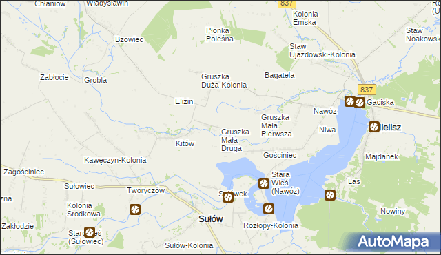 mapa Gruszka Mała Druga, Gruszka Mała Druga na mapie Targeo