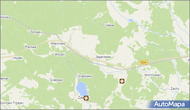 mapa Jagarzewo, Jagarzewo na mapie Targeo