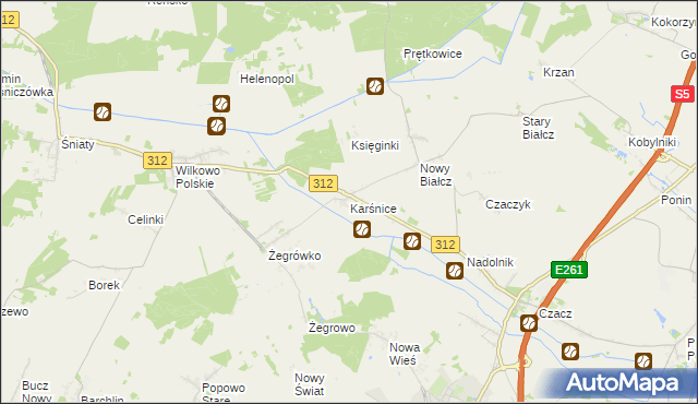 mapa Karśnice, Karśnice na mapie Targeo