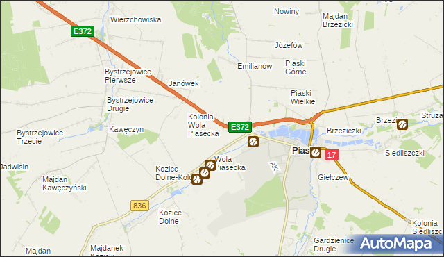 mapa Kębłów gmina Piaski, Kębłów gmina Piaski na mapie Targeo