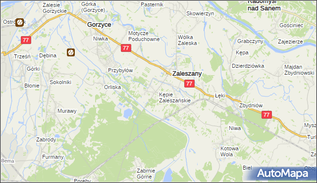mapa Kępie Zaleszańskie, Kępie Zaleszańskie na mapie Targeo