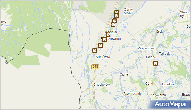 mapa Koniówka, Koniówka na mapie Targeo
