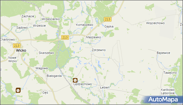 mapa Kopaniewo, Kopaniewo na mapie Targeo