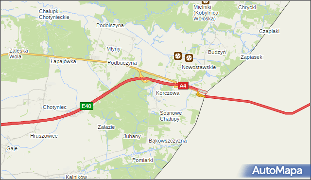 mapa Korczowa, Korczowa na mapie Targeo