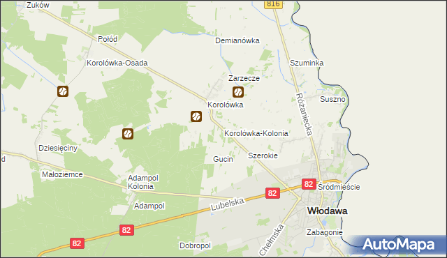 mapa Korolówka-Kolonia, Korolówka-Kolonia na mapie Targeo