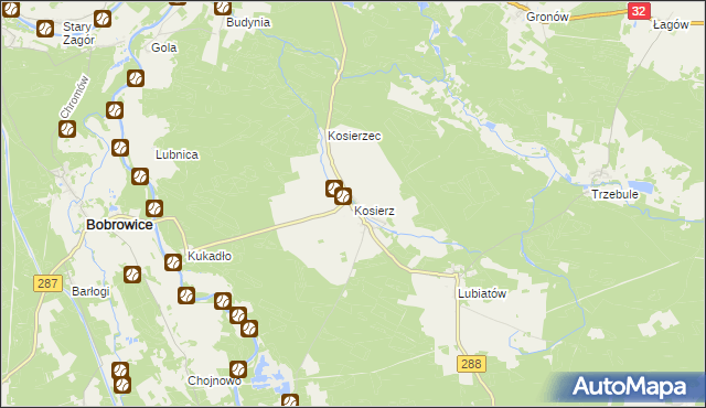 mapa Kosierz, Kosierz na mapie Targeo