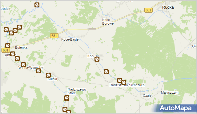 mapa Łempice gmina Ciechanowiec, Łempice gmina Ciechanowiec na mapie Targeo