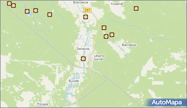 mapa Leszno Górne, Leszno Górne na mapie Targeo