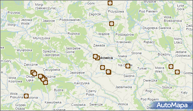 mapa Łukowica, Łukowica na mapie Targeo